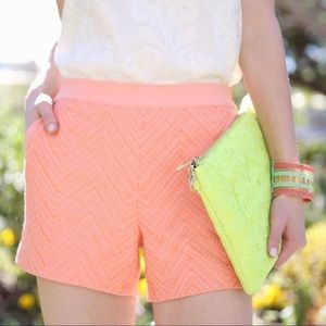 Skies are Blue Karla Textured Shorts coral summer size small for Stitch Fix